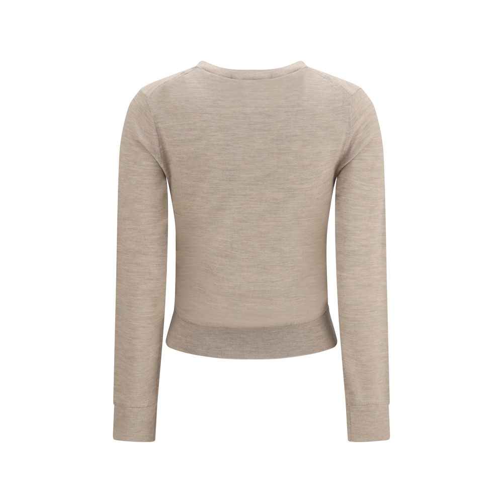 Tory Burch Beige Wool Oves Aries Sweatshirt