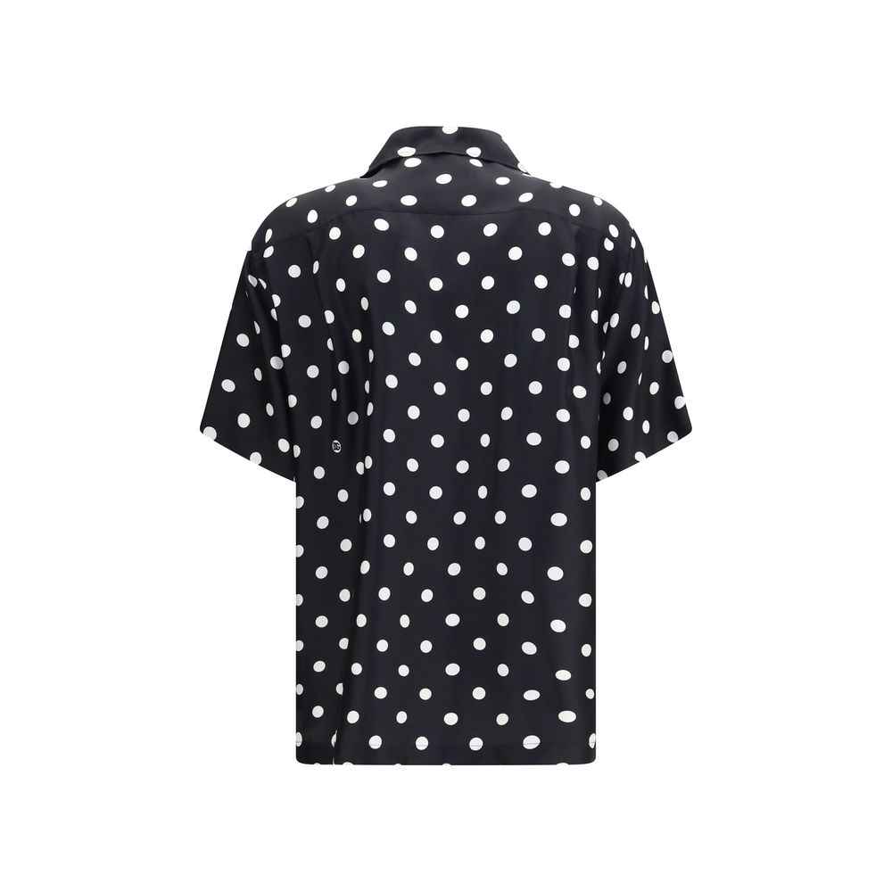 Dolce & Gabbana Black Silk Pattern Shirt