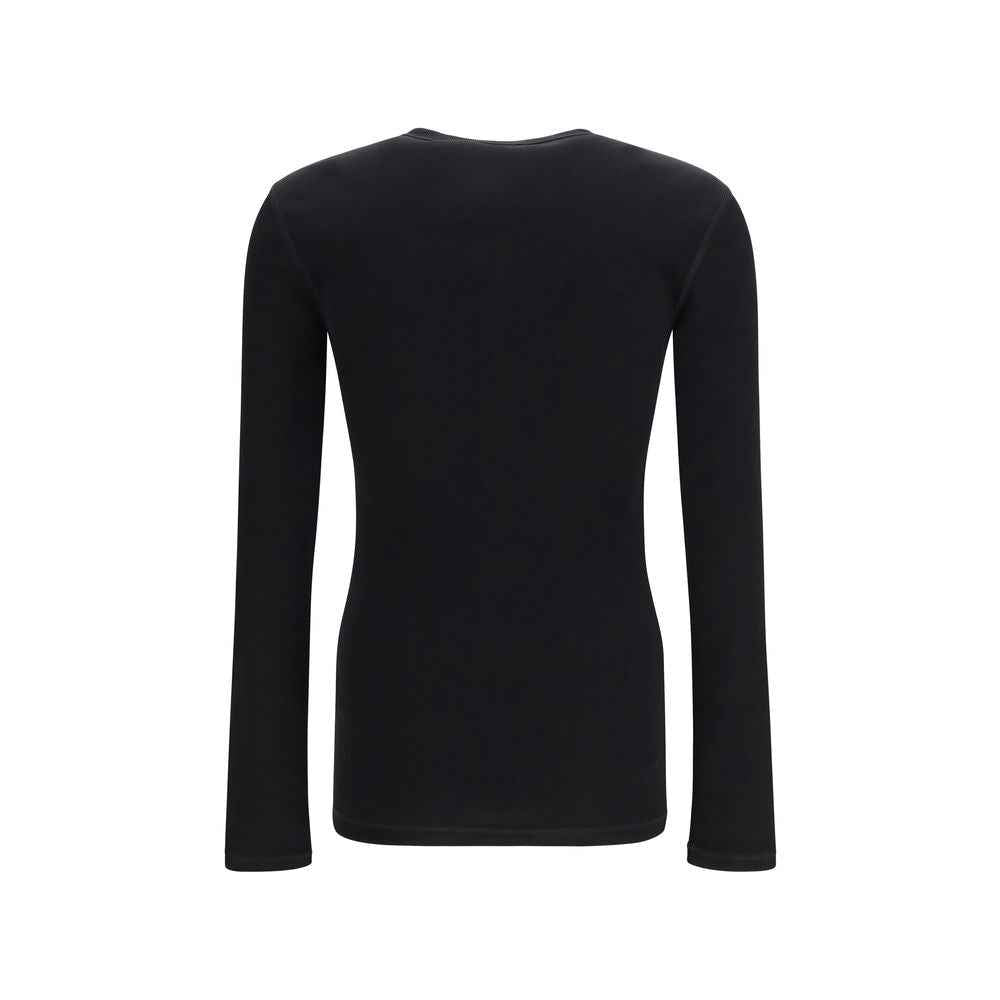 Dolce & Gabbana Black Cotton Long Sleeve T-Shirt