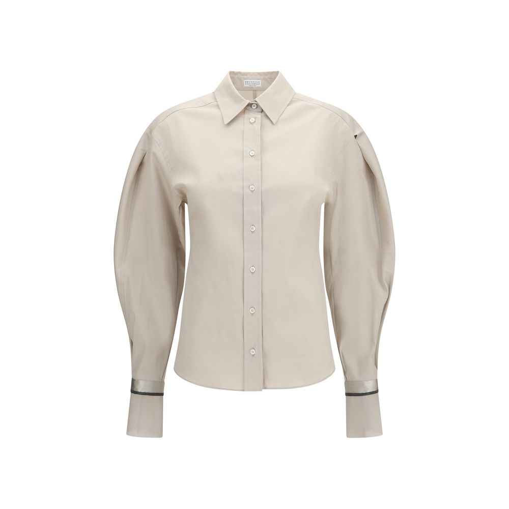Brunello Cucinelli Beige Cotton Shirt