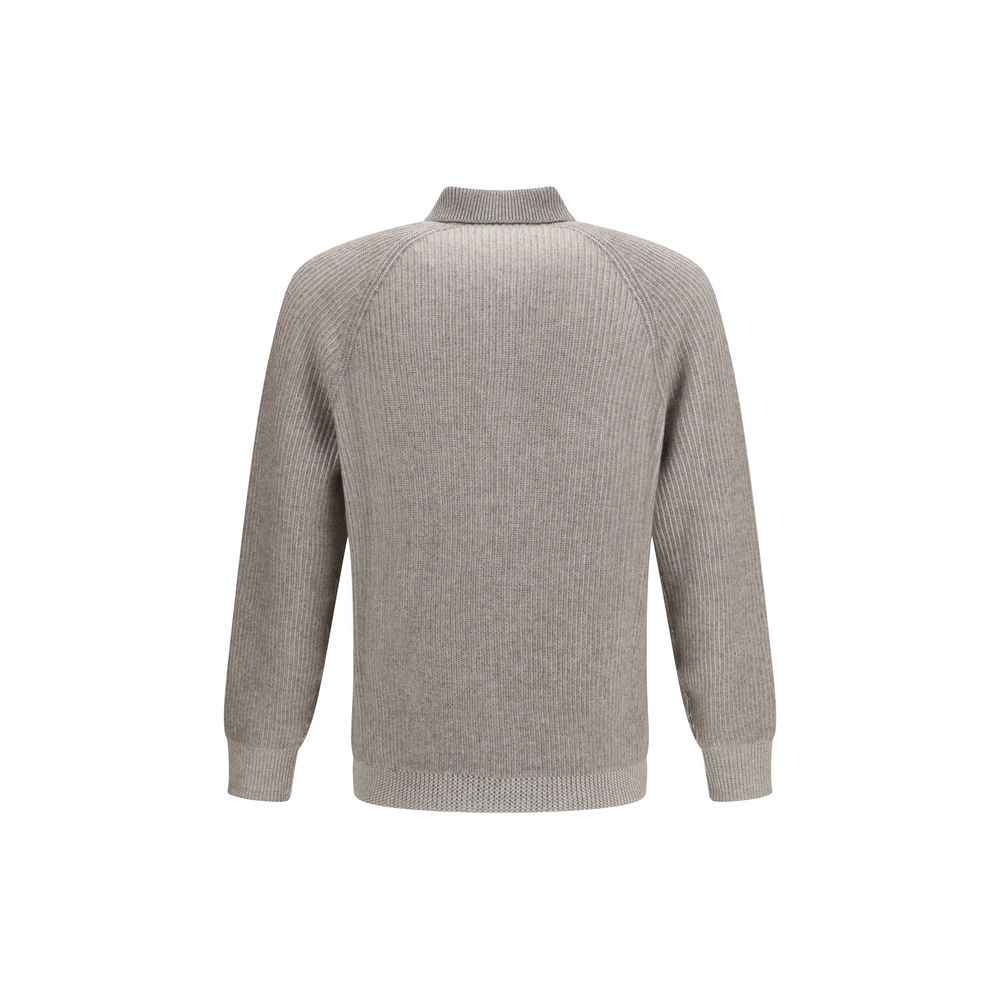 Brunello Cucinelli Gray Cashmere Sweatshirt