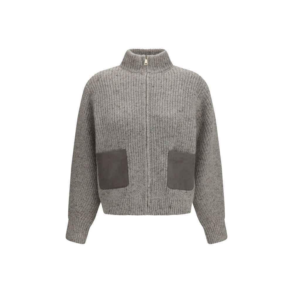 Fabiana Filippi Gray Wool Oves Aries Sweatshirt