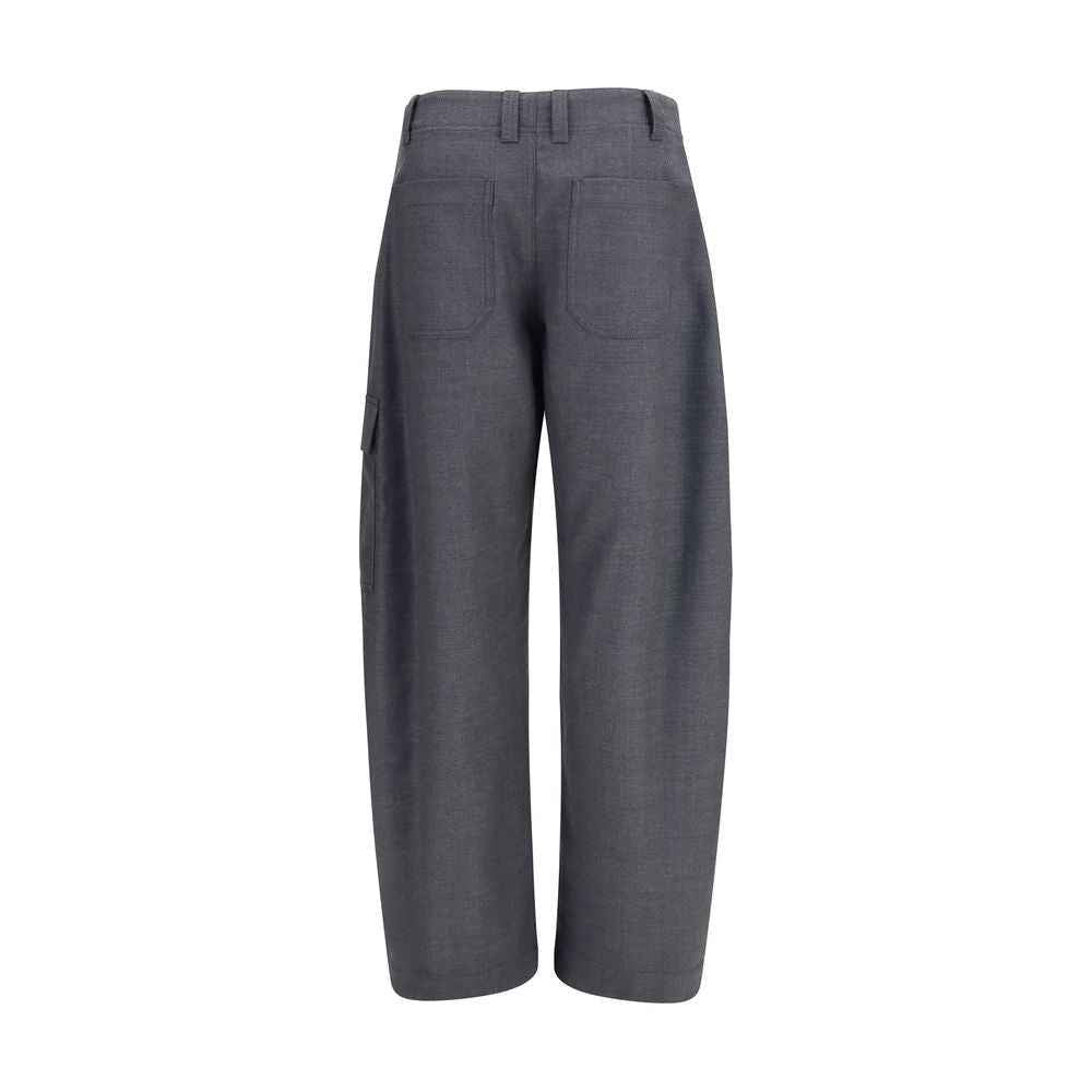 Brunello Cucinelli Gray Wool Oves Aries Cargo Pants