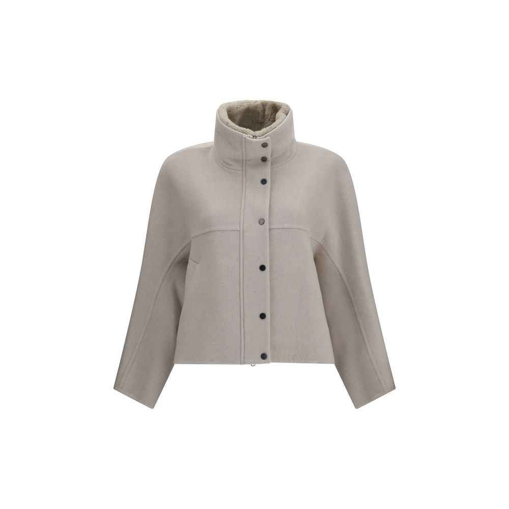 Brunello Cucinelli Gray Wool Oves Aries Jacket