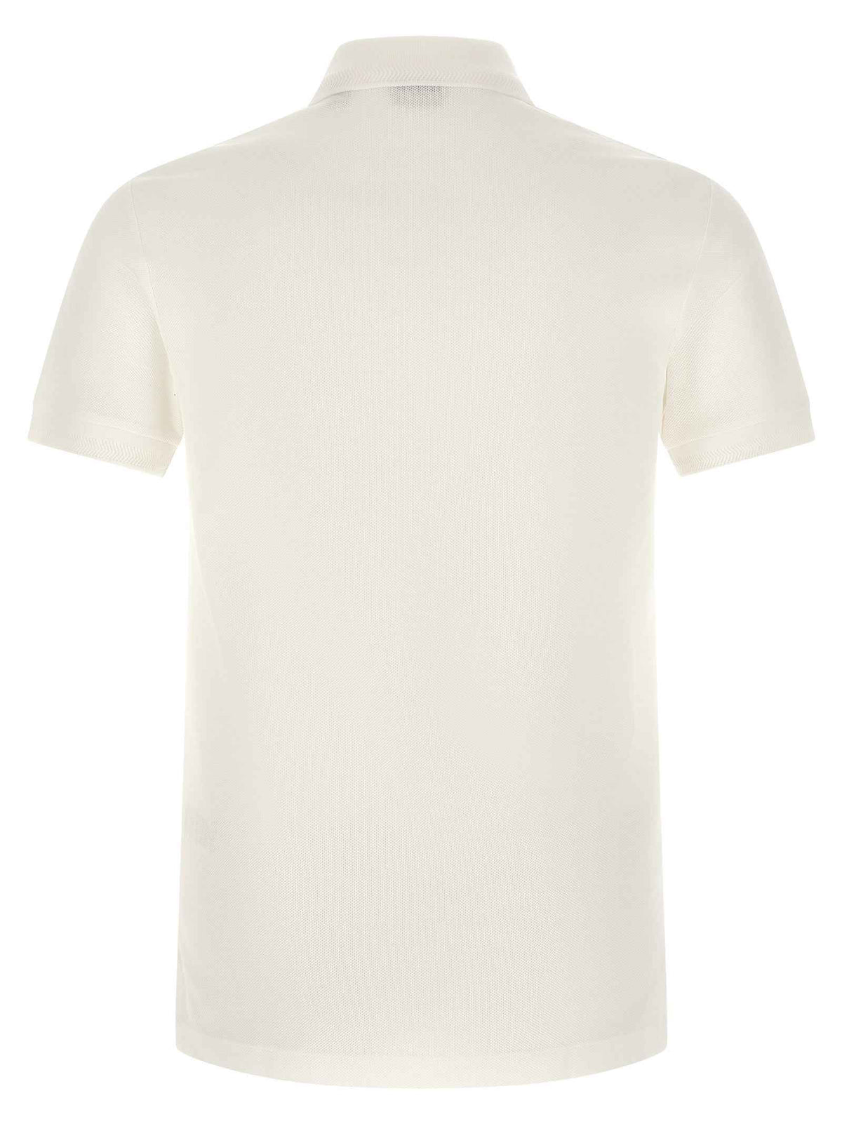 Burberry White Cotton Polo Shirt