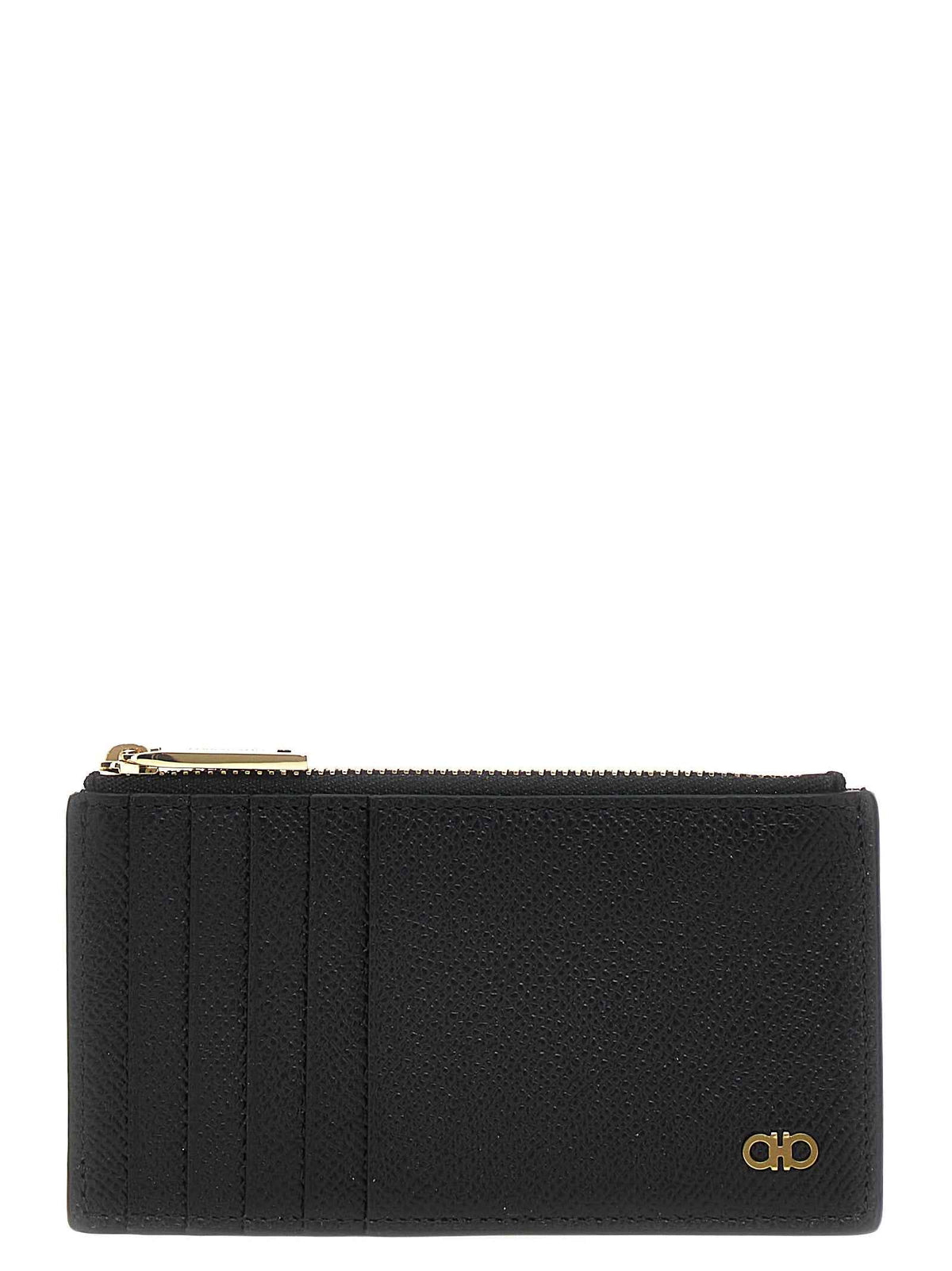 Ferragamo Black Calfskin Cardholder
