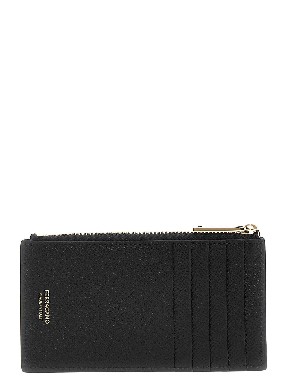 Ferragamo Black Calfskin Cardholder