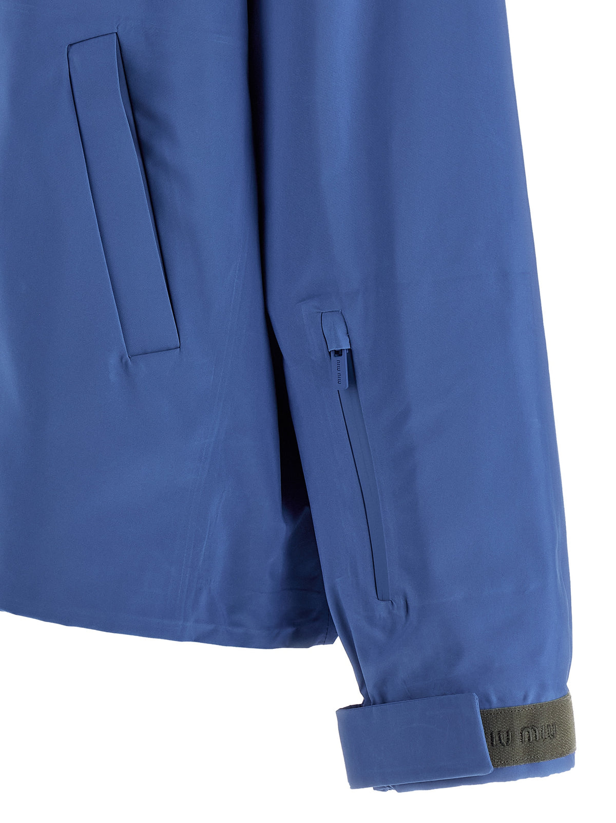 Miu Miu Blue Recycled Polyester Shell Jacket