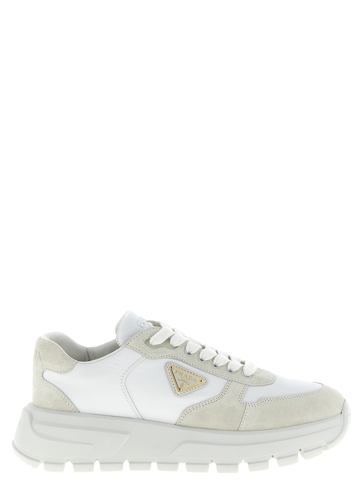 Prada White Polyamide Athletic Sneakers