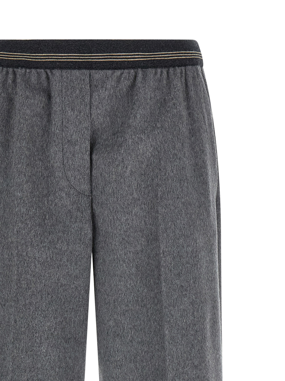 Miu Miu Gray Virgin Wool Casual Pants