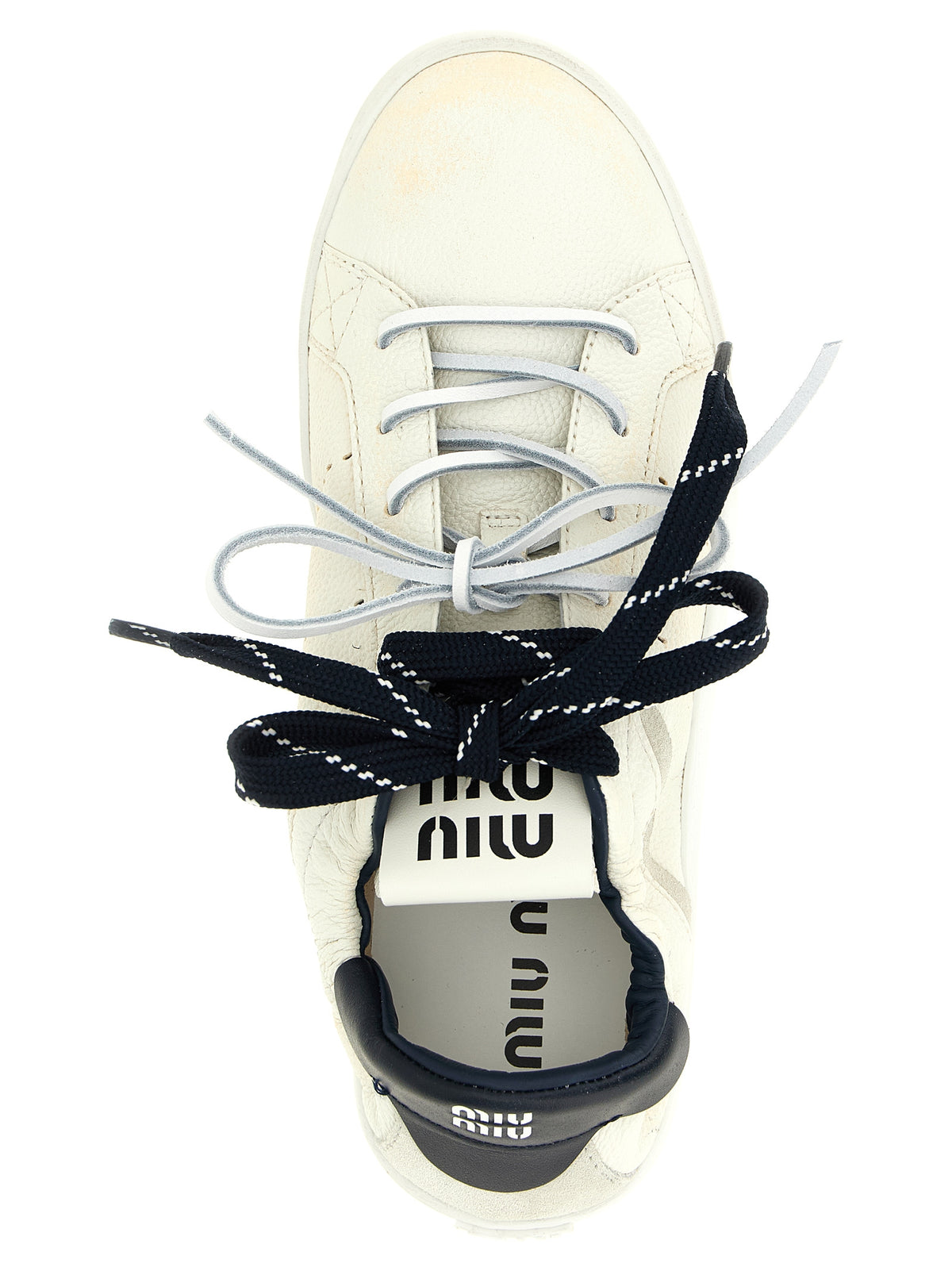 Miu Miu Blue Calfskin Sneakers