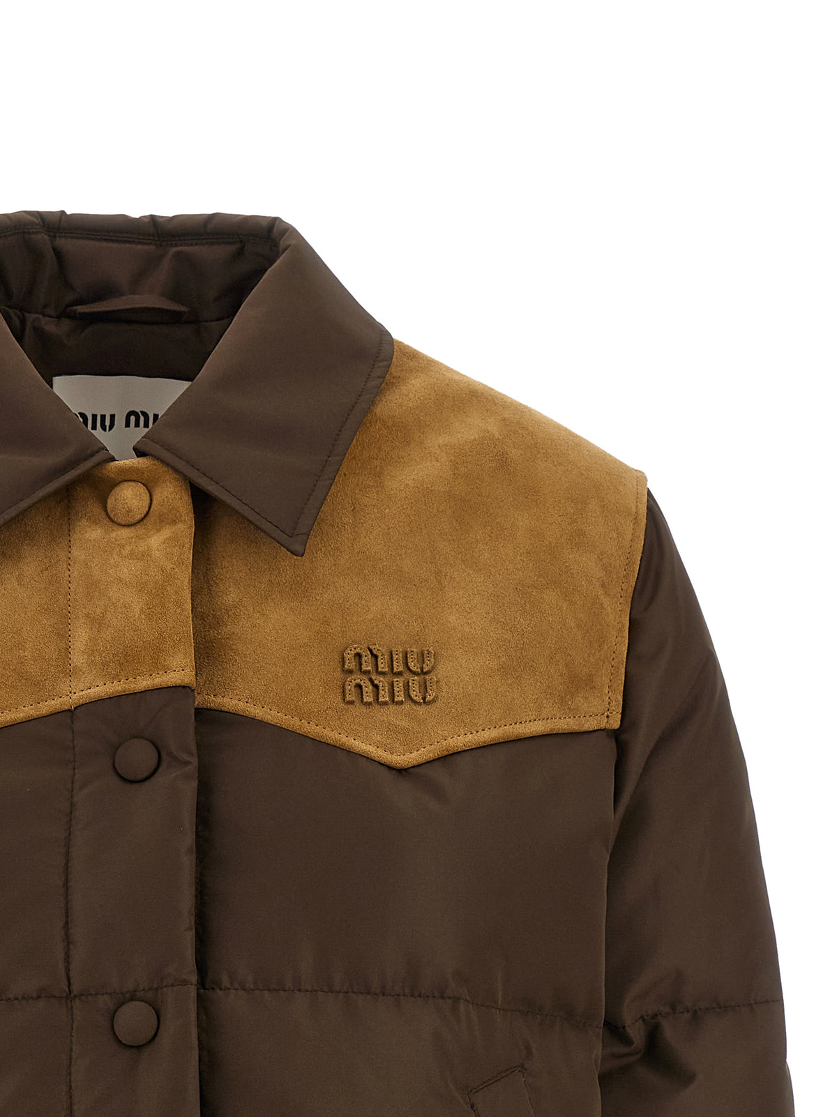 Miu Miu Brown Recycled Polyester Full-Length Jacket