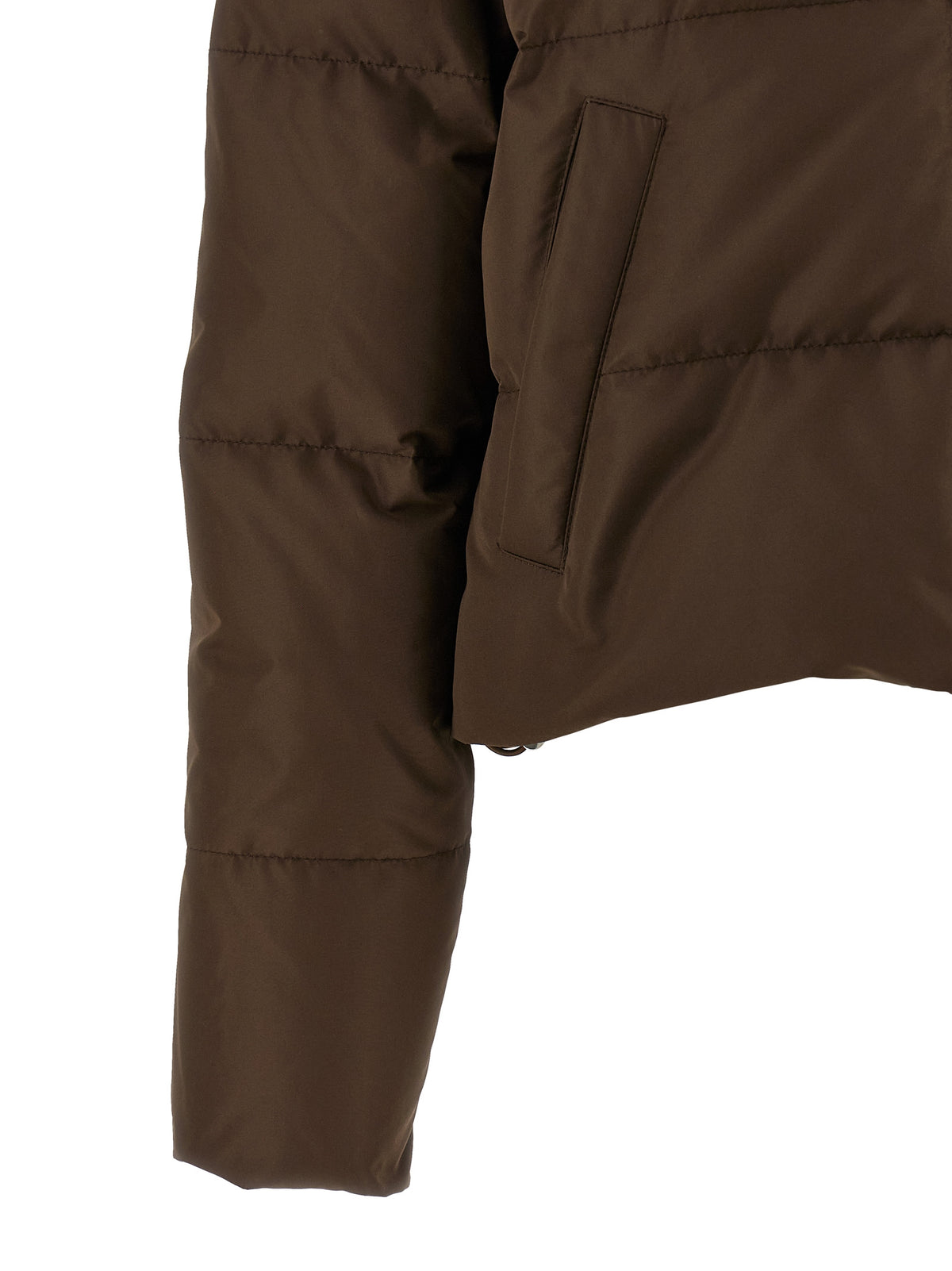Miu Miu Brown Recycled Polyester Full-Length Jacket
