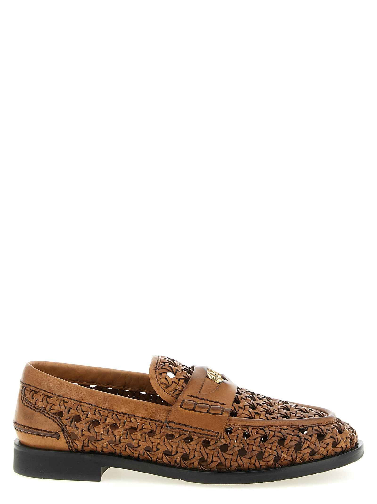 Miu Miu Brown Calfskin Slip-On Loafers
