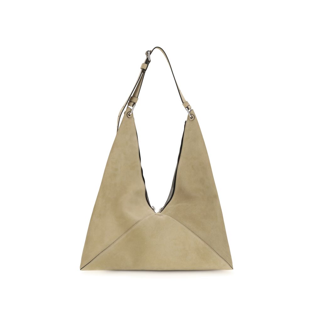 Moschino Beige Suede Leather Shoulder Bag