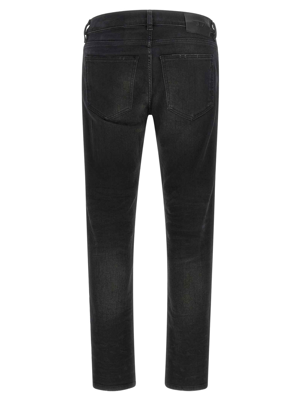 Diesel Black Cotton Tapered Jeans
