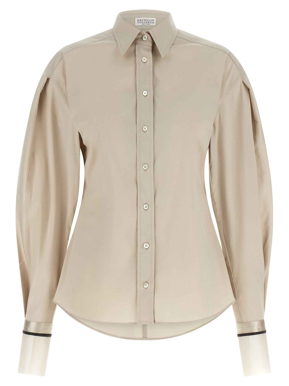 Brunello Cucinelli Beige Cotton Blouse