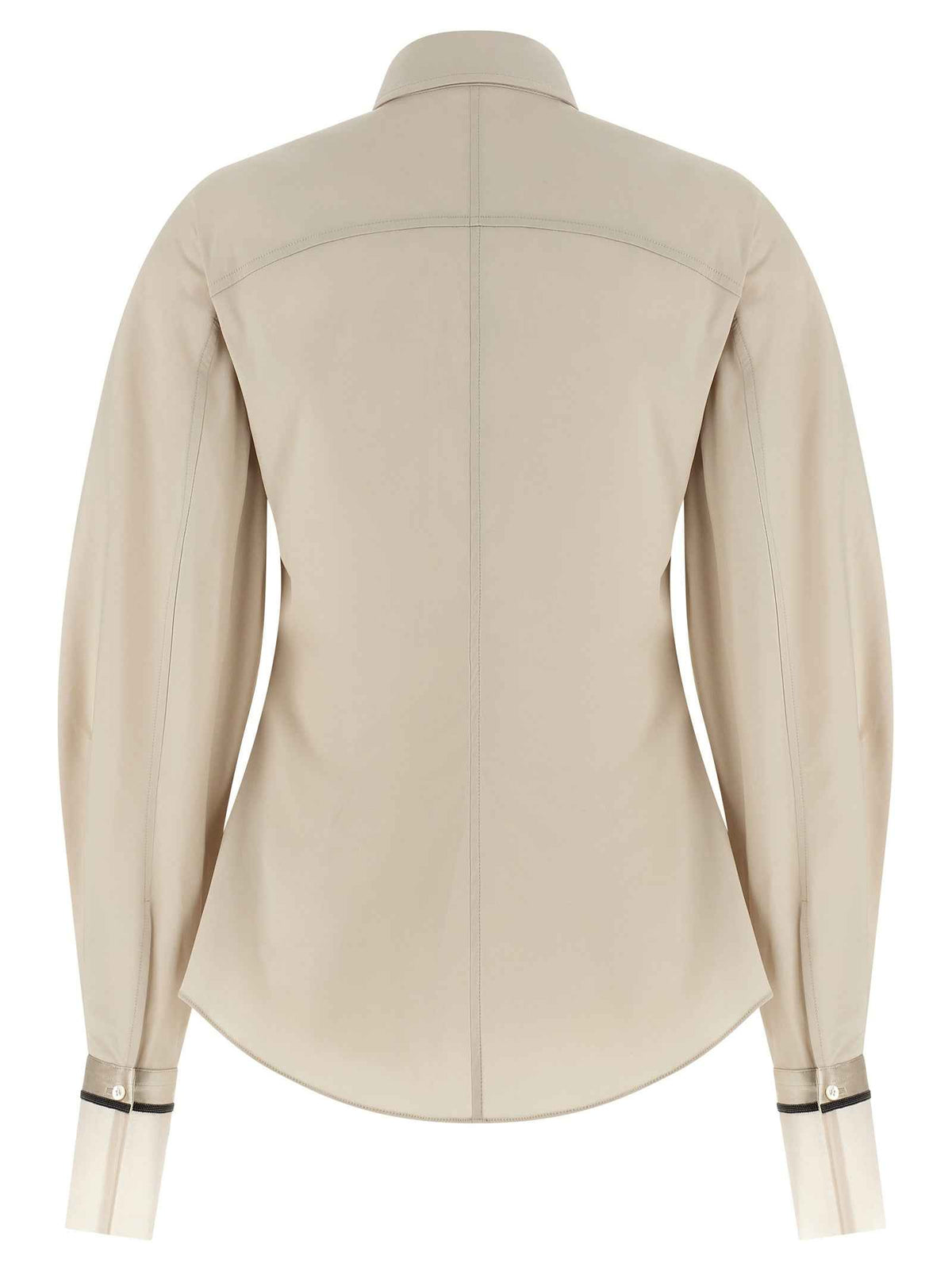 Brunello Cucinelli Beige Cotton Blouse
