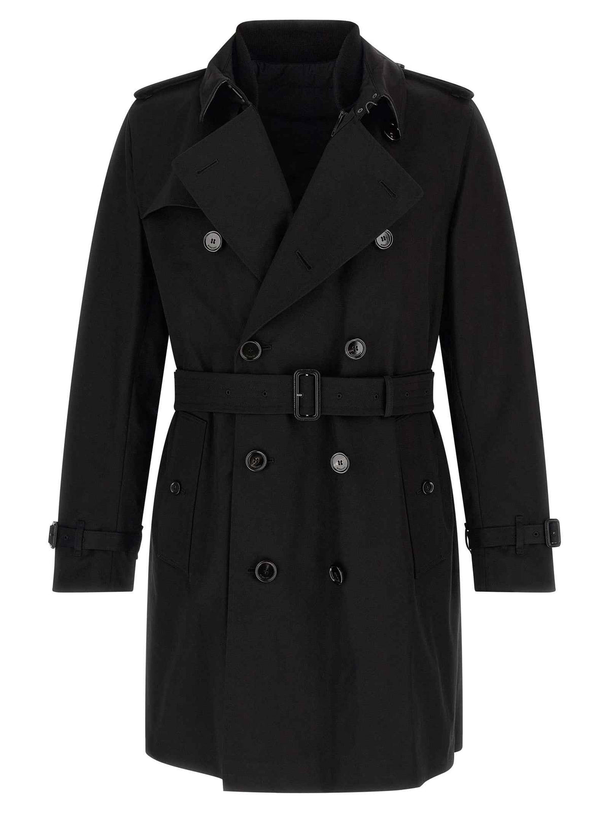 Burberry Black Cotton Coat
