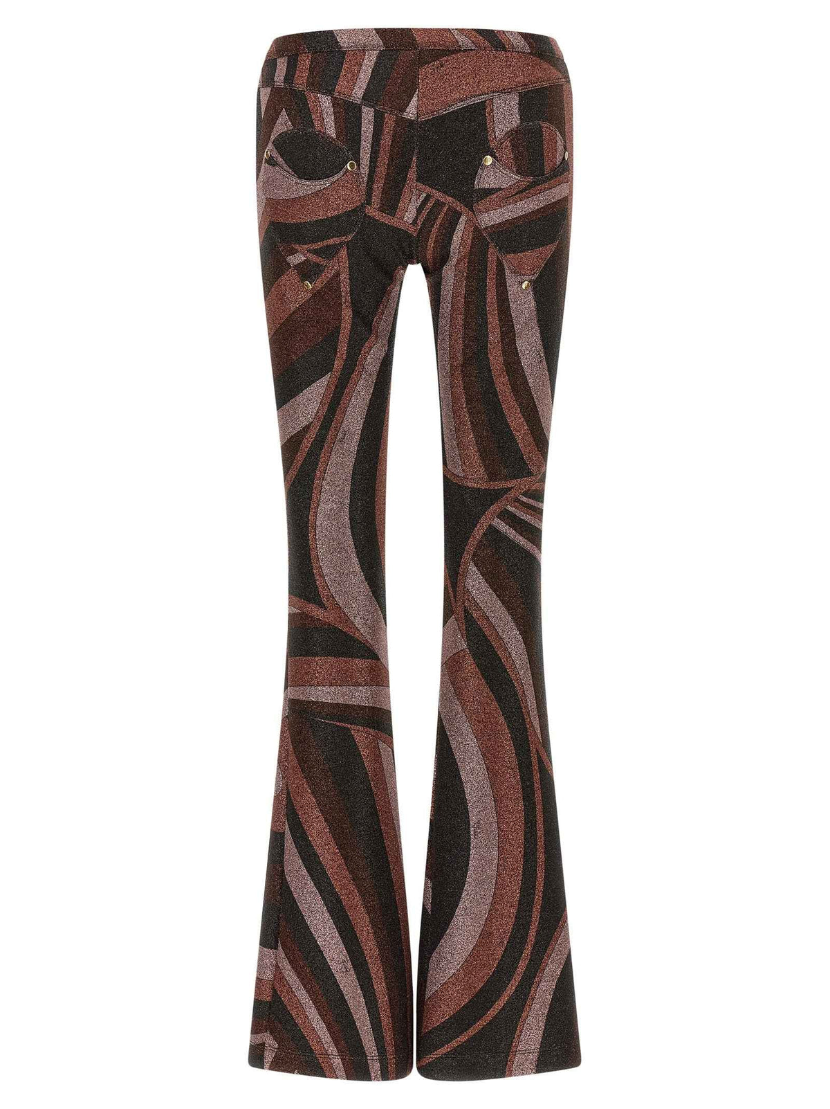 Emilio Pucci Bordeaux Polyamide Flared Pants
