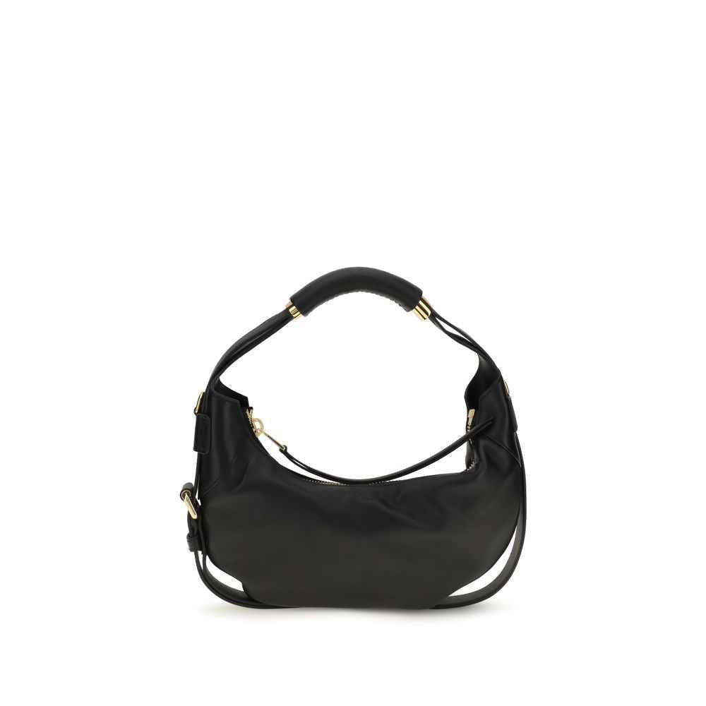 Moschino Black Calf Leather Bos Taurus Handbag