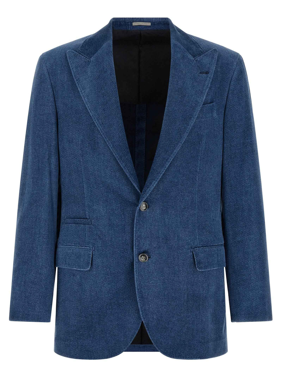 Brunello Cucinelli Blue Cotton Blazer