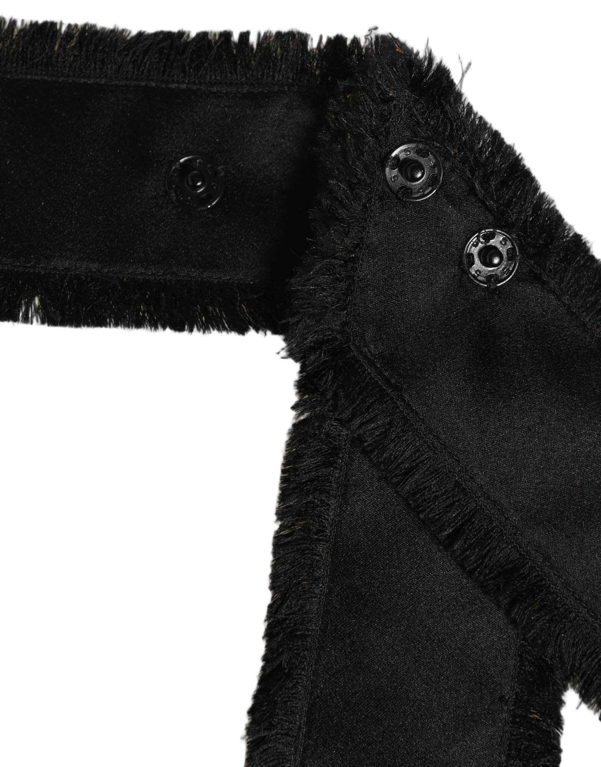 Dolce & Gabbana Black Velvet Wrap Around Tie Cintura Belt