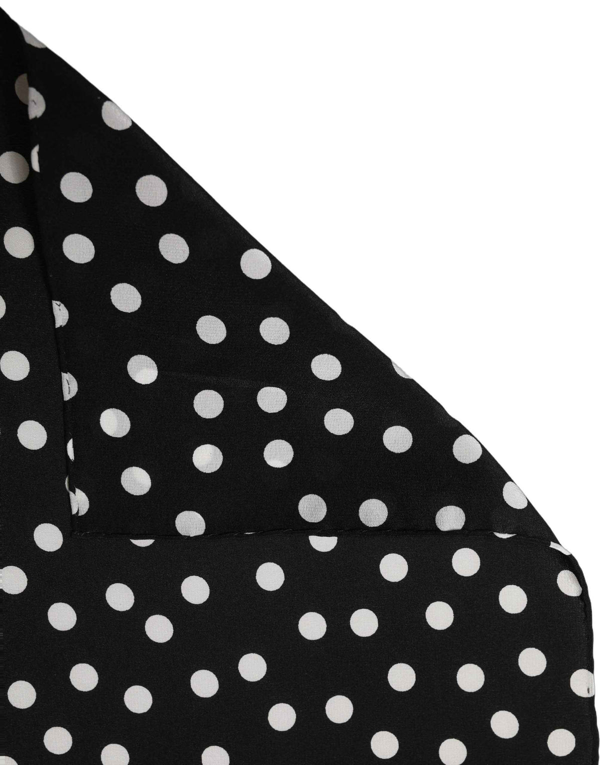Dolce & Gabbana Black White Polka Dot Square Foulard Scarf