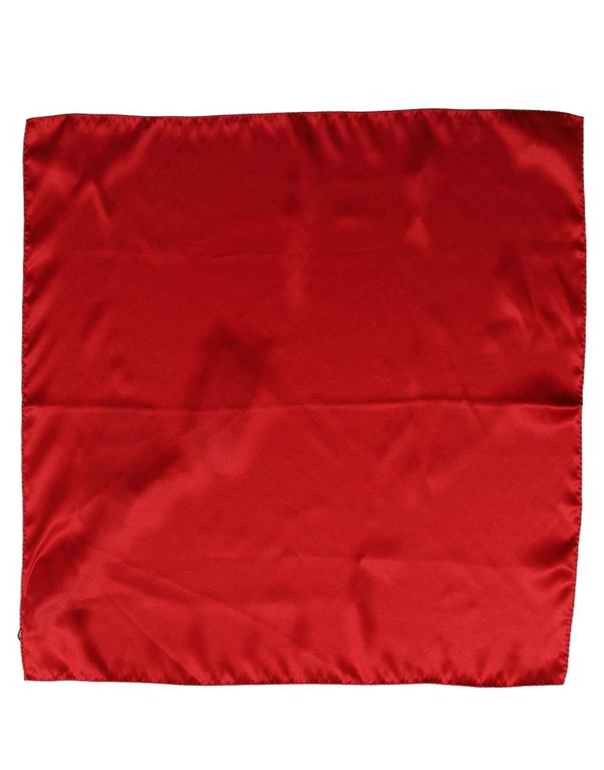 Dolce & Gabbana Red Satin Silk Foulard Handkerchief Scarf