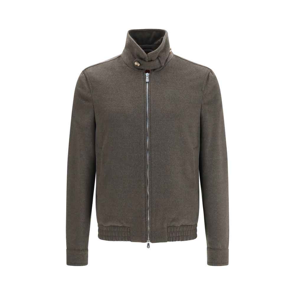 Brunello Cucinelli Gray Wool Oves Aries Full-Length Jacket