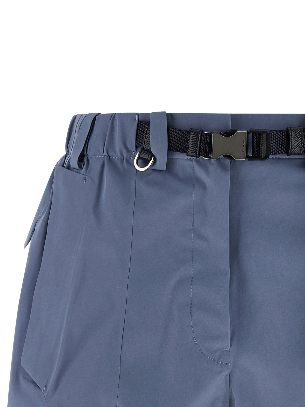 Prada Blue Polyester Bermuda Shorts
