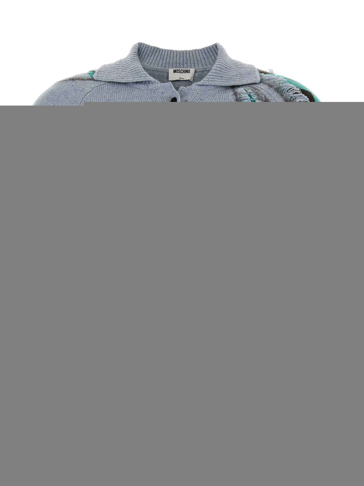 Moschino Blue Wool Cardigan
