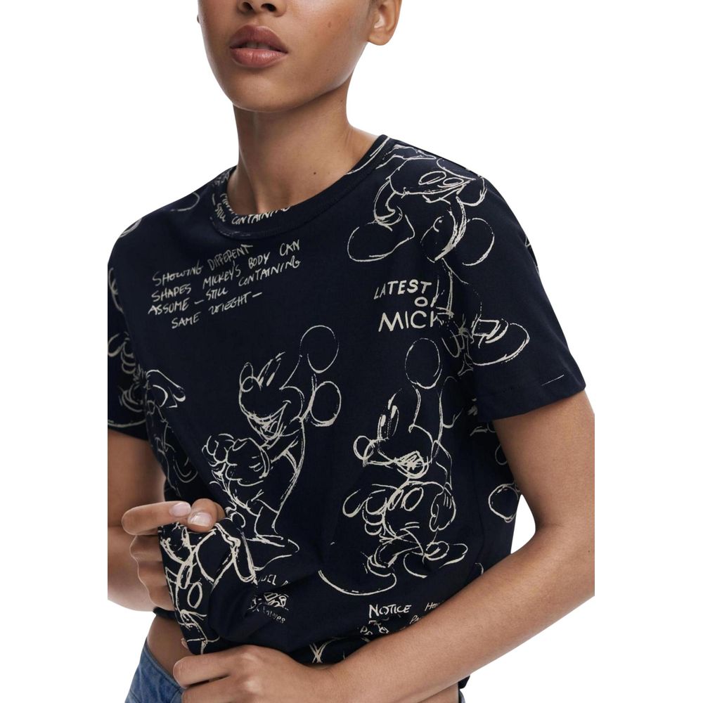 Desigual Gray Cotton T-Shirt