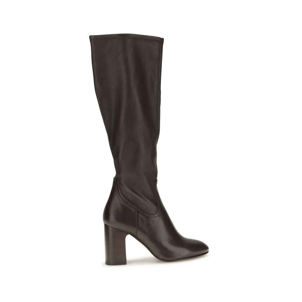 Stuart Weitzman Black Calf Leather Bos Taurus High Heel Boots
