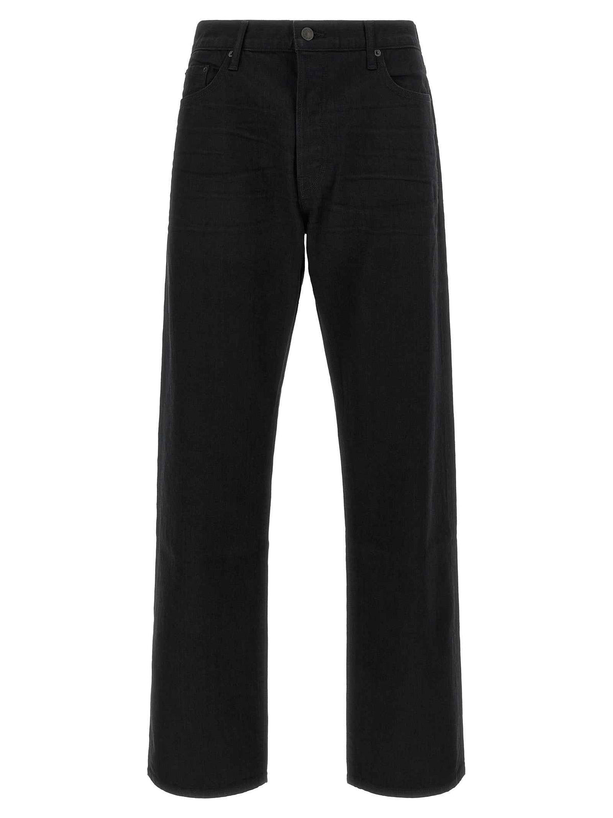 Tom Ford Black Cotton Straight-Leg Jeans
