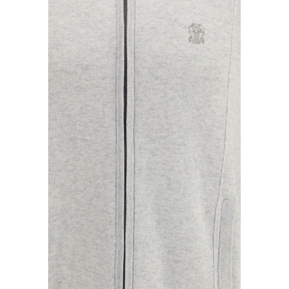 Brunello Cucinelli Gray Cashmere Cardigan
