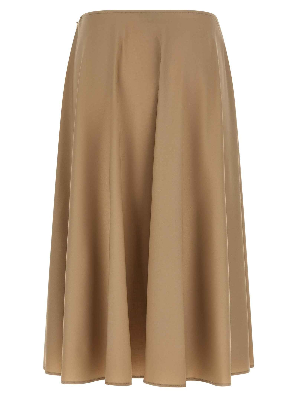 Moschino Beige Virgin Wool Midi Skirt