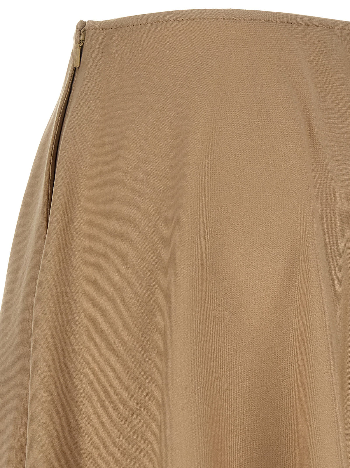 Moschino Beige Virgin Wool Midi Skirt