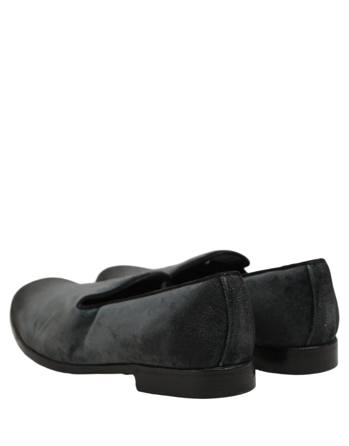 Dolce & Gabbana Blue Suede Slip On Men Slippers Loafers Shoes