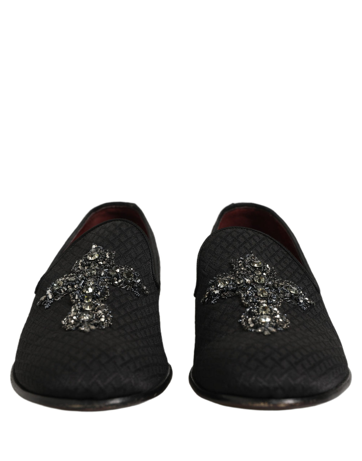 Dolce & Gabbana Black Suede Cross Slip On Men Loafers Shoes