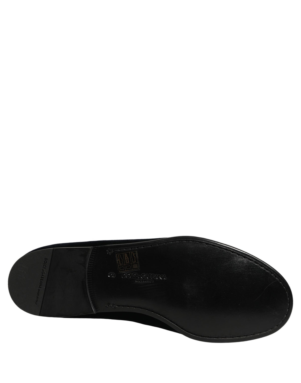 Dolce & Gabbana Black Suede DG Logo Slippers Men Loafers Shoes