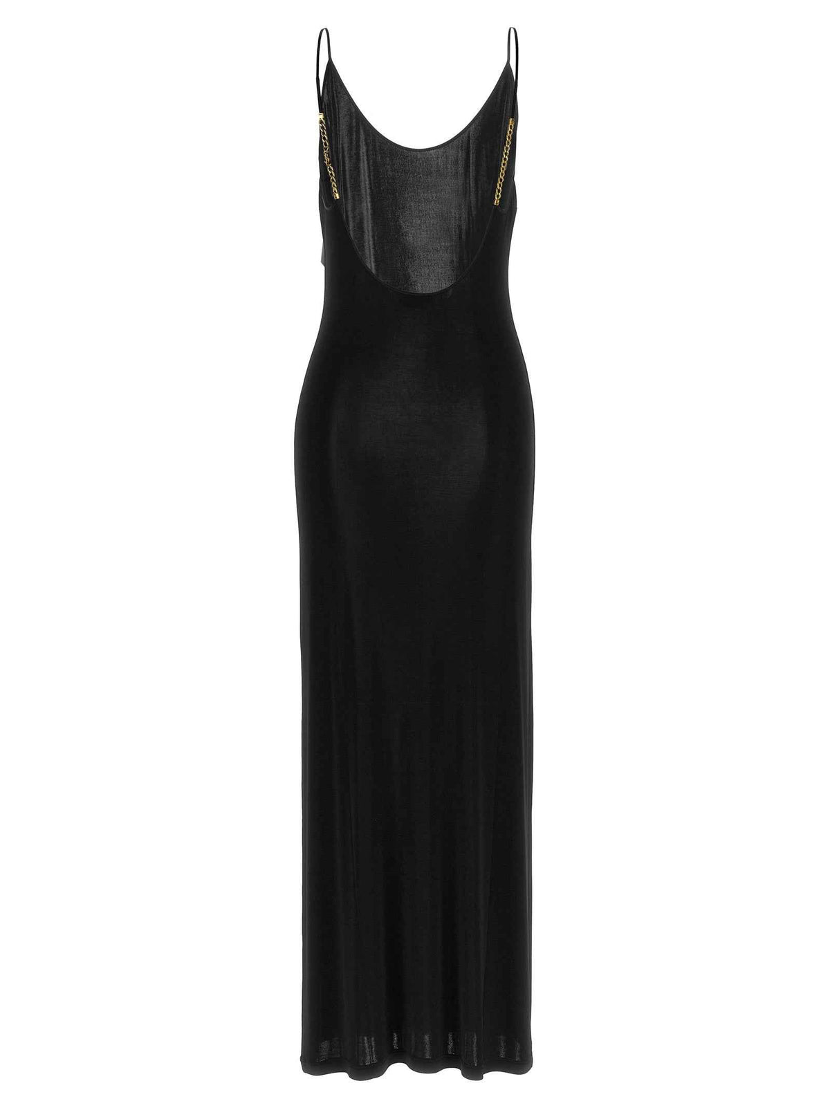 Saint Laurent Black Viscose Long Dress