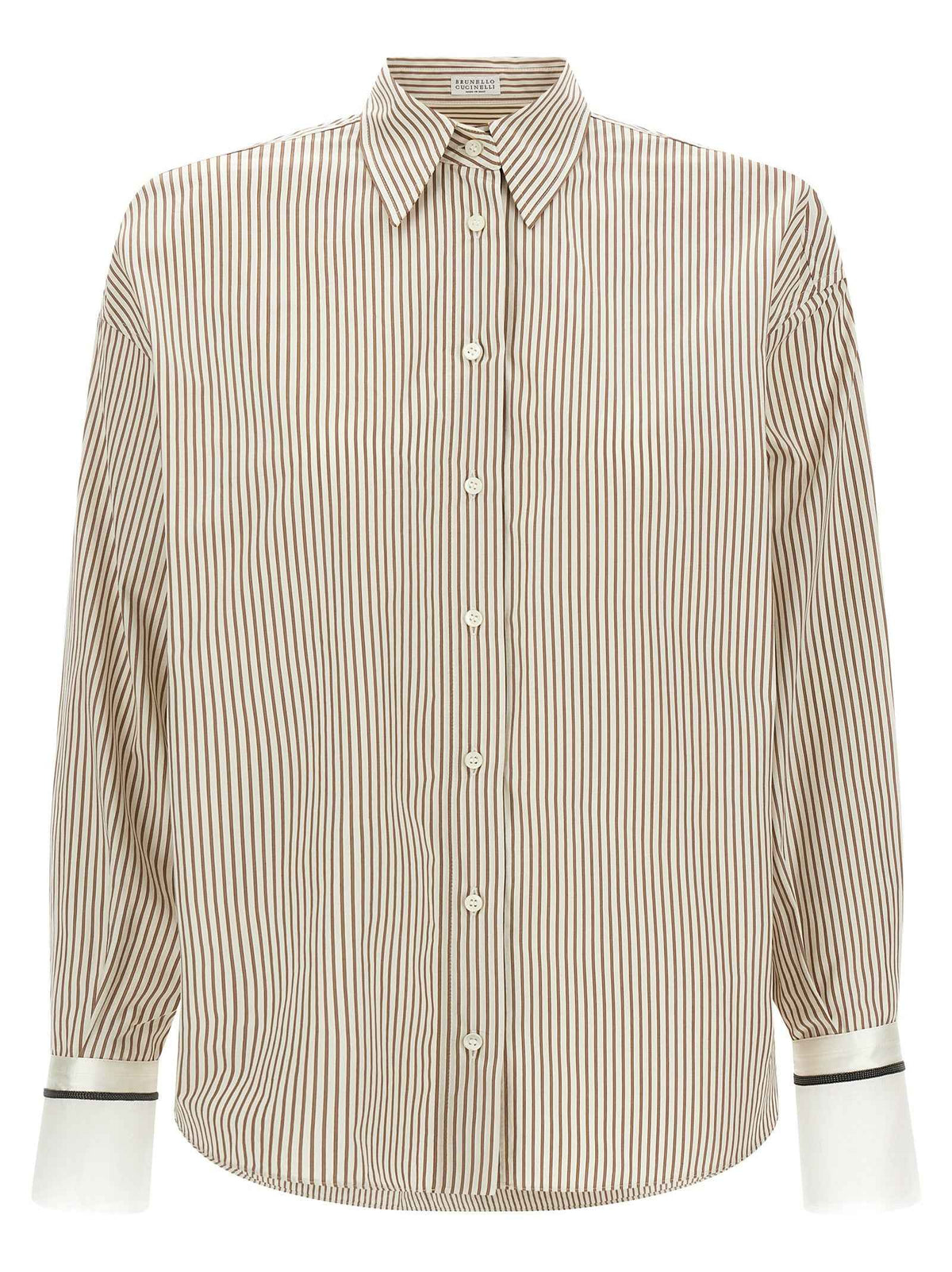 Brunello Cucinelli Beige Cotton Blouse