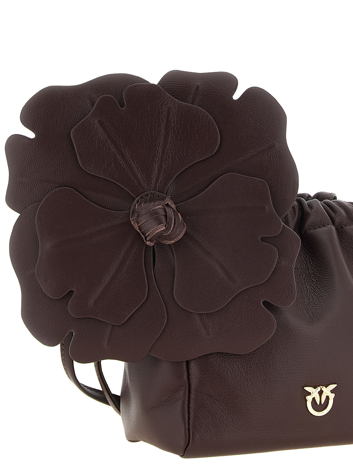 PINKO Bordeaux Lambskin Clutch Bag