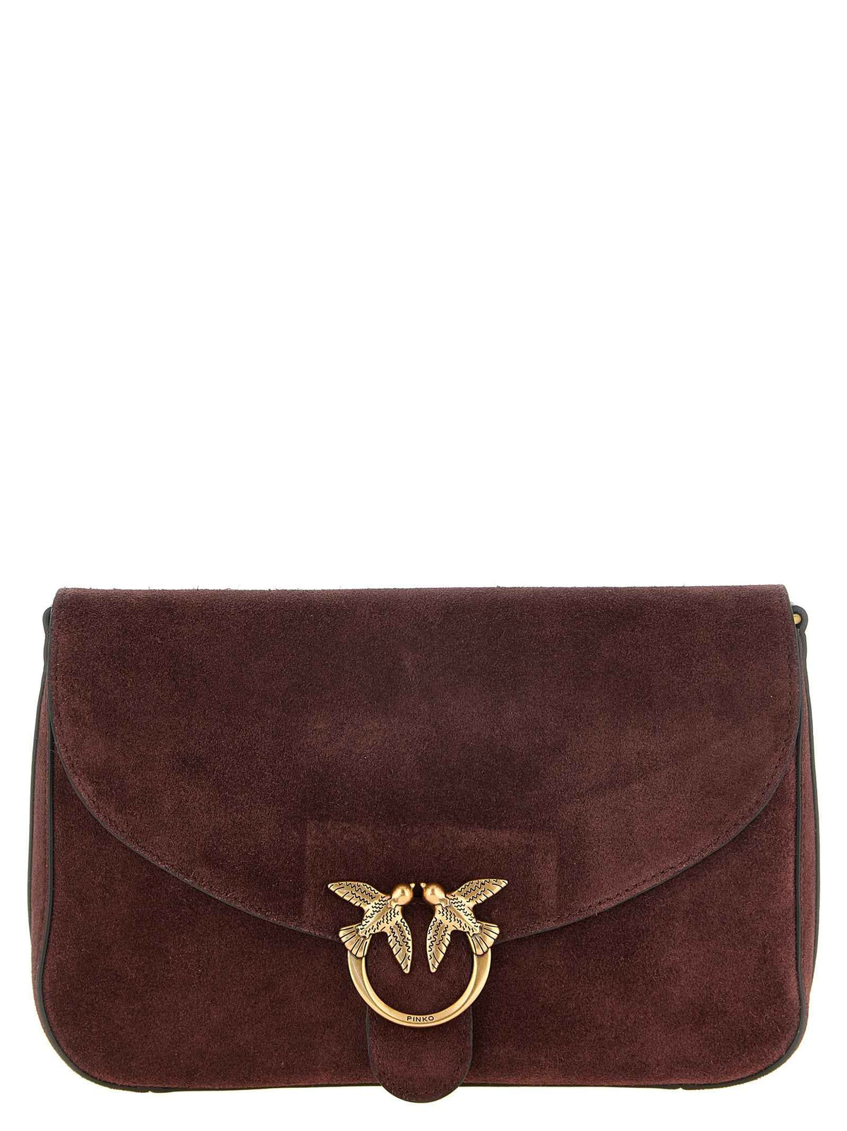 PINKO Bordeaux Calfskin Crossbody Bag