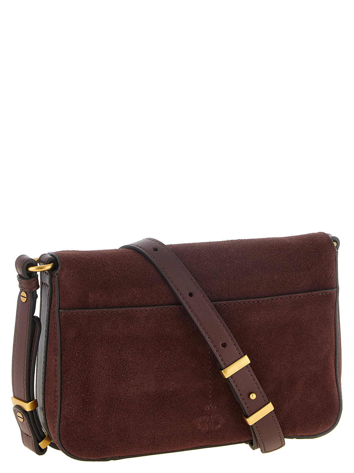 PINKO Bordeaux Calfskin Crossbody Bag