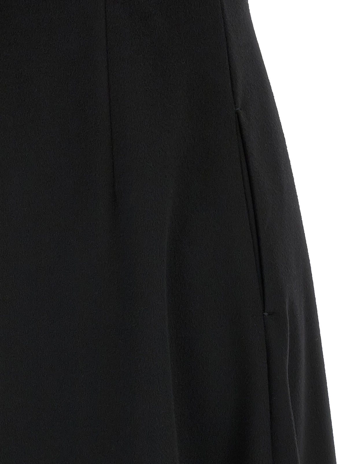 Max Mara Black Wool Midi Dress