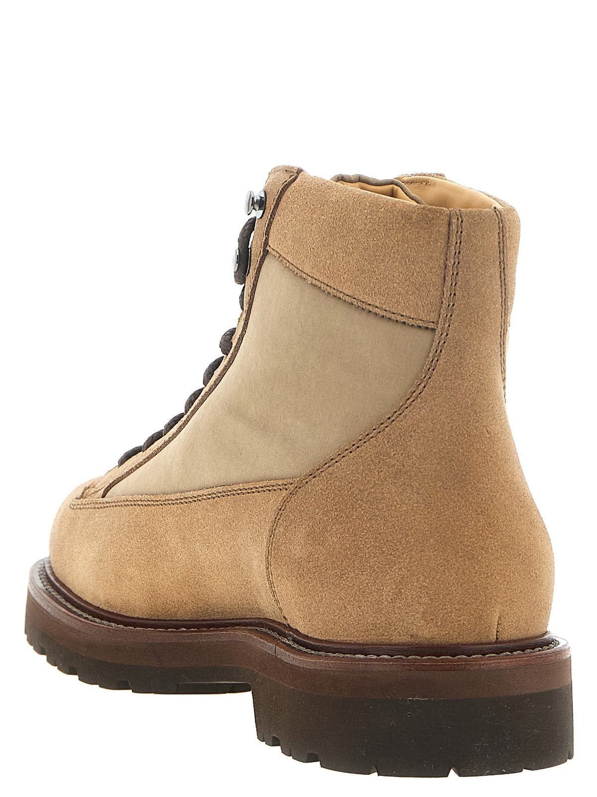 Brunello Cucinelli Beige Calfskin Ankle Boots
