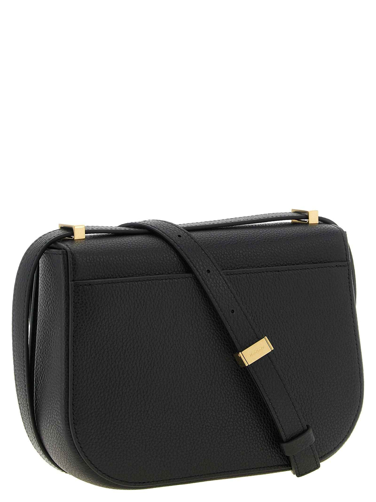 Ferragamo Black Calfskin Crossbody Bag