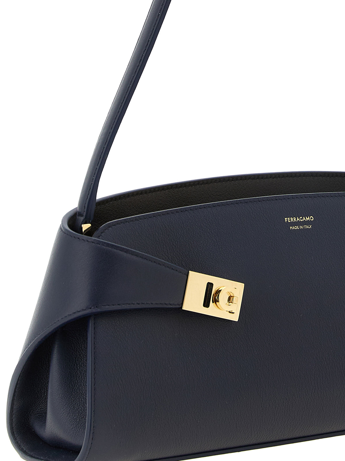 Ferragamo Blue Calfskin Shoulder Bag